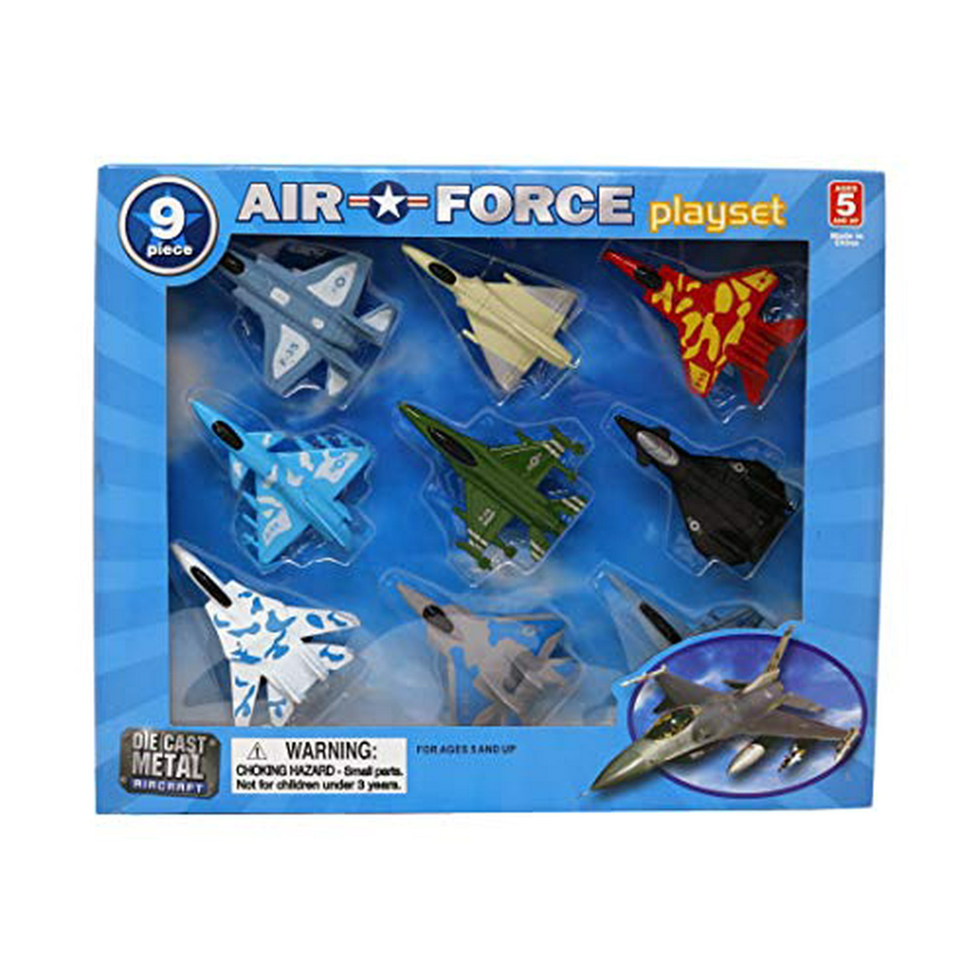 Metal die cast toy air plane set of military planes and jets Smart N Inc. Pack of 9 Metal die cast toy air plane set of military planes and jets Smart N Inc. Pack of 9